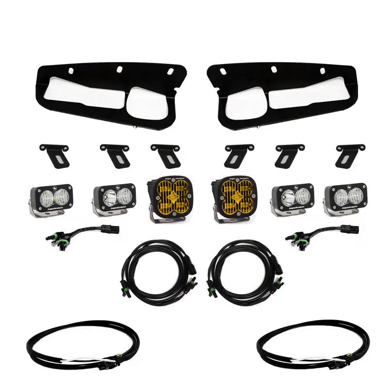 Baja Designs 2021+ Ford Bronco W/ Modular Bumper Amber Sae Fog Pocket Kit W/Upfitter | 447762Up 1