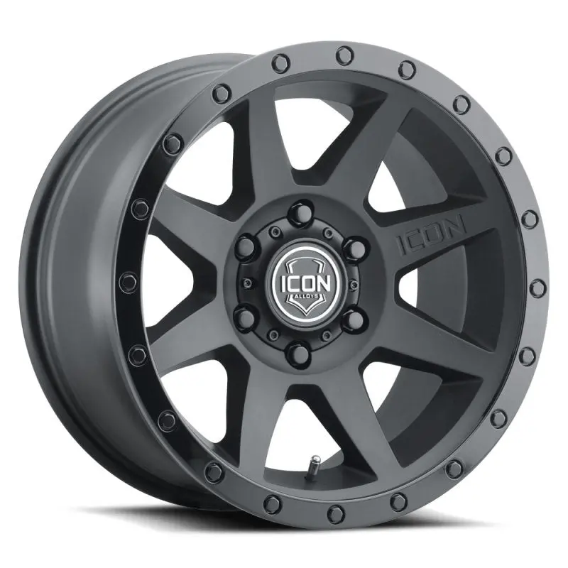 Icon Rebound 17X8.5 6X5.5 0Mm Offset 4.75In Bs 106.1Mm Bore Double Black Wheel 1
