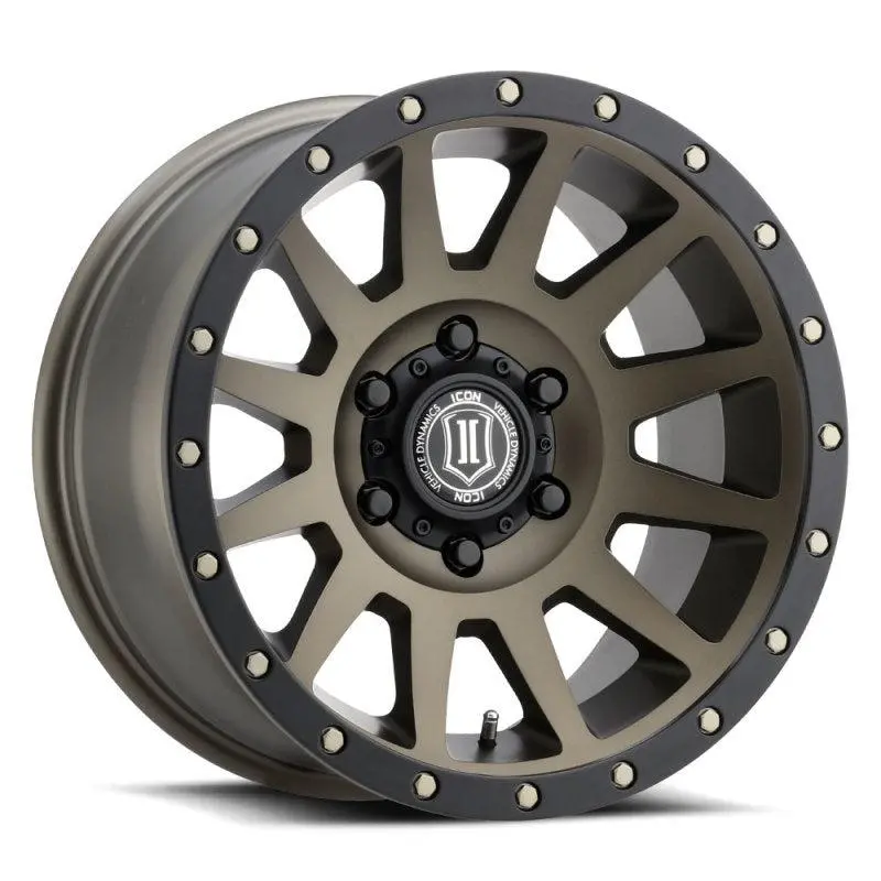 Icon Compression 17X8.5 6X5.5 25Mm Offset 5.75In Bs 95.1Mm Bore Bronze Wheel 1