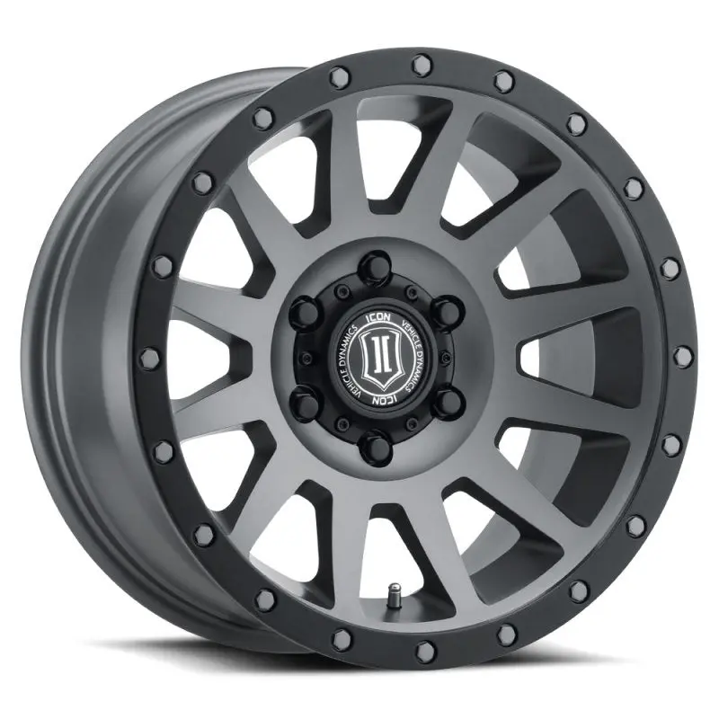 Icon Compression 17X8.5 6X5.5 25Mm Offset 5.75In Bs 95.1Mm Bore Titanium Wheel 1