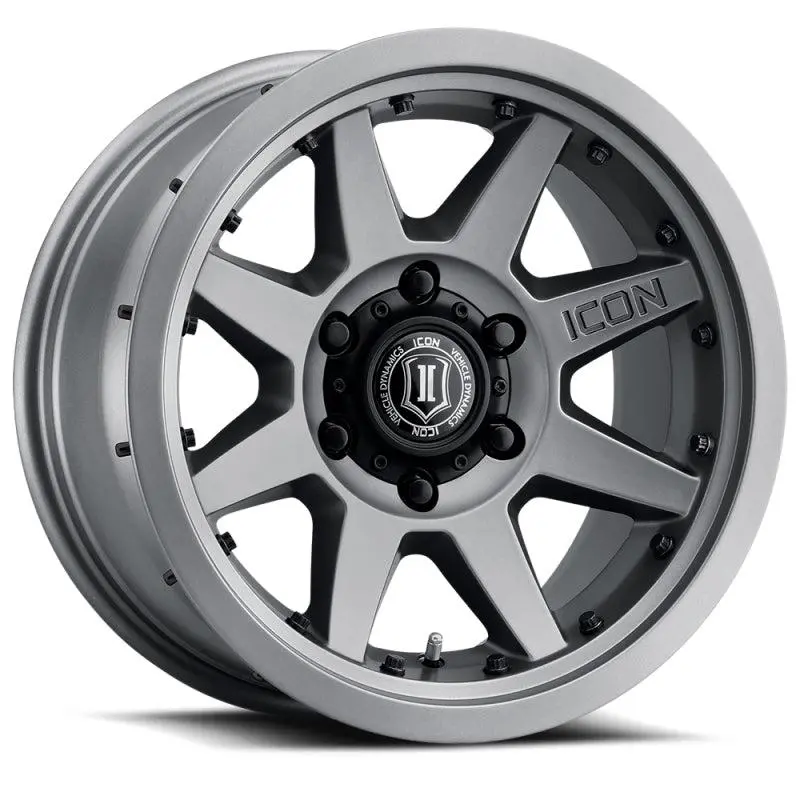 Icon Rebound Pro 17X8.5 6X5.5 25Mm Offset 5.75In Bs 95.1Mm Bore Titanium Wheel 1