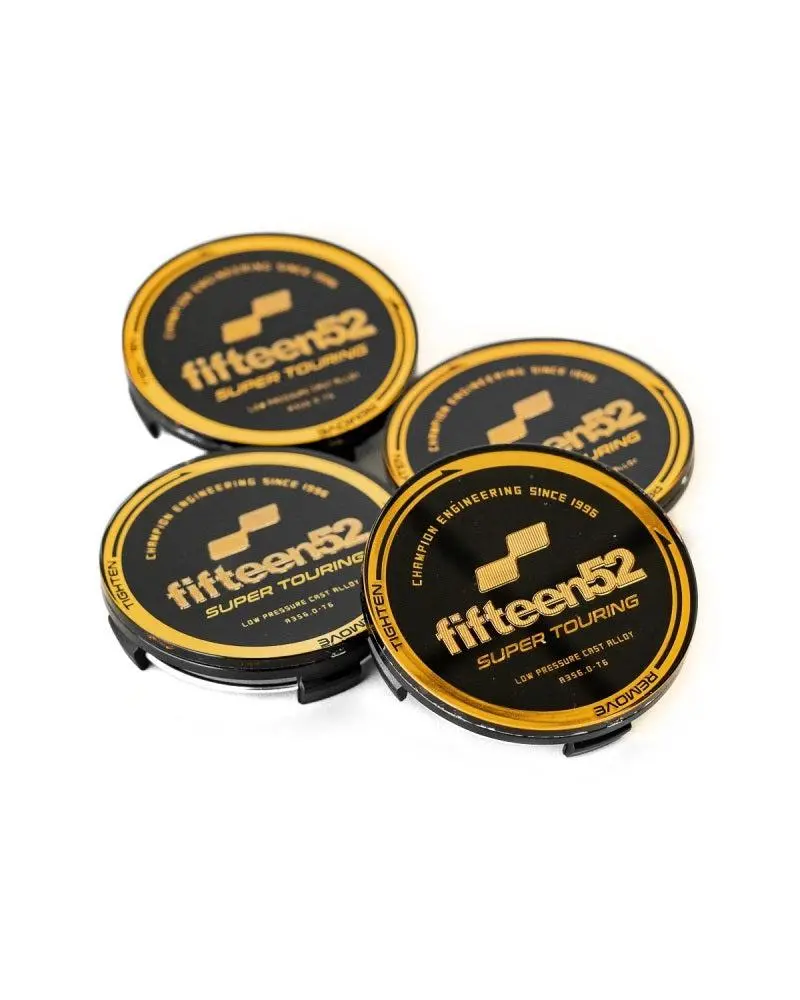 Fifteen52 Super Touring (Chicane/Podium) Center Cap Set Of Four - Black/Gold 1
