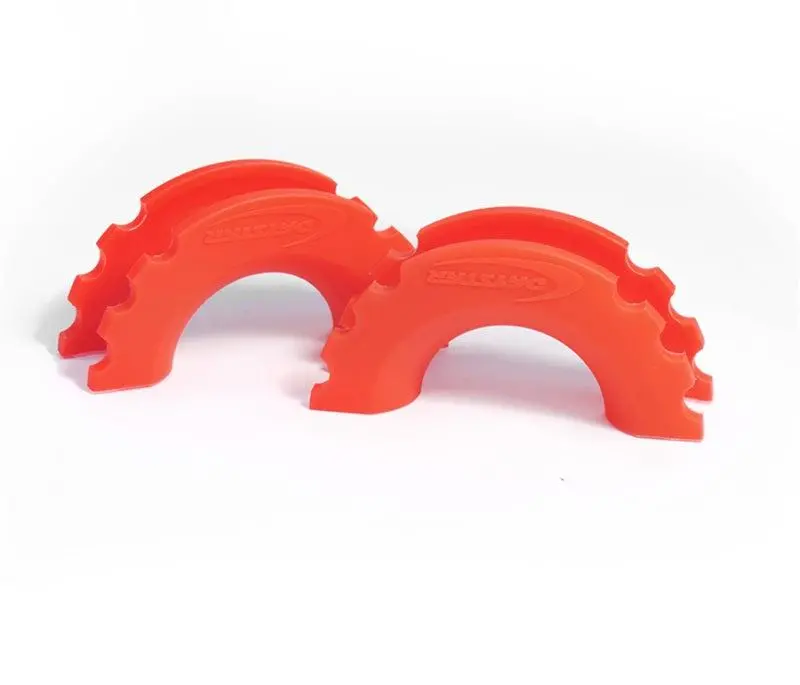 Daystar D-Ring Shackle Isolator Fluorescent Orange Pair 1
