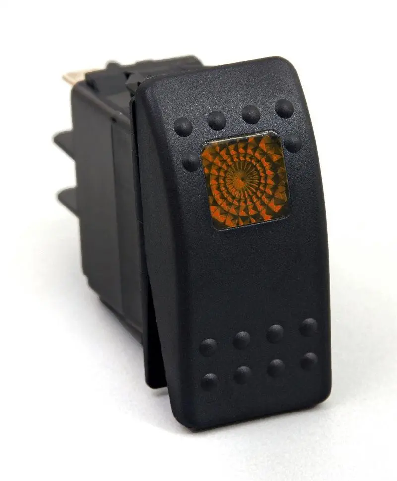 Daystar Rocker Switch Amber Light 20 Amp Single Pole 1