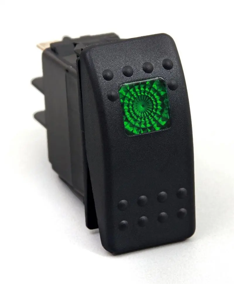 Daystar Rocker Switch Green Light 20 Amp Single Pole 1