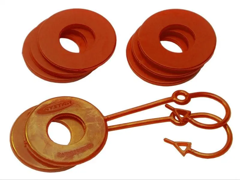 Daystar Orange Locking D Ring Isolator Pair W/Washer Kit 1