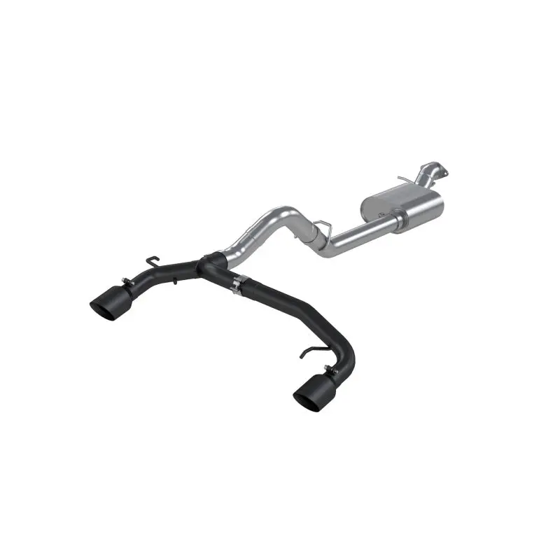 Mbrp 3" Cat-Back, 2.5" Dual Split Rear Exit For 2021+ Ford Bronco Blk Aluminized Steel 1