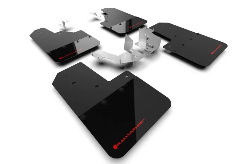 Rally Armor Mud Flaps For 2021+ Ford Bronco Black Flap Red Logo | Mf85-No-Pl-Rd 1