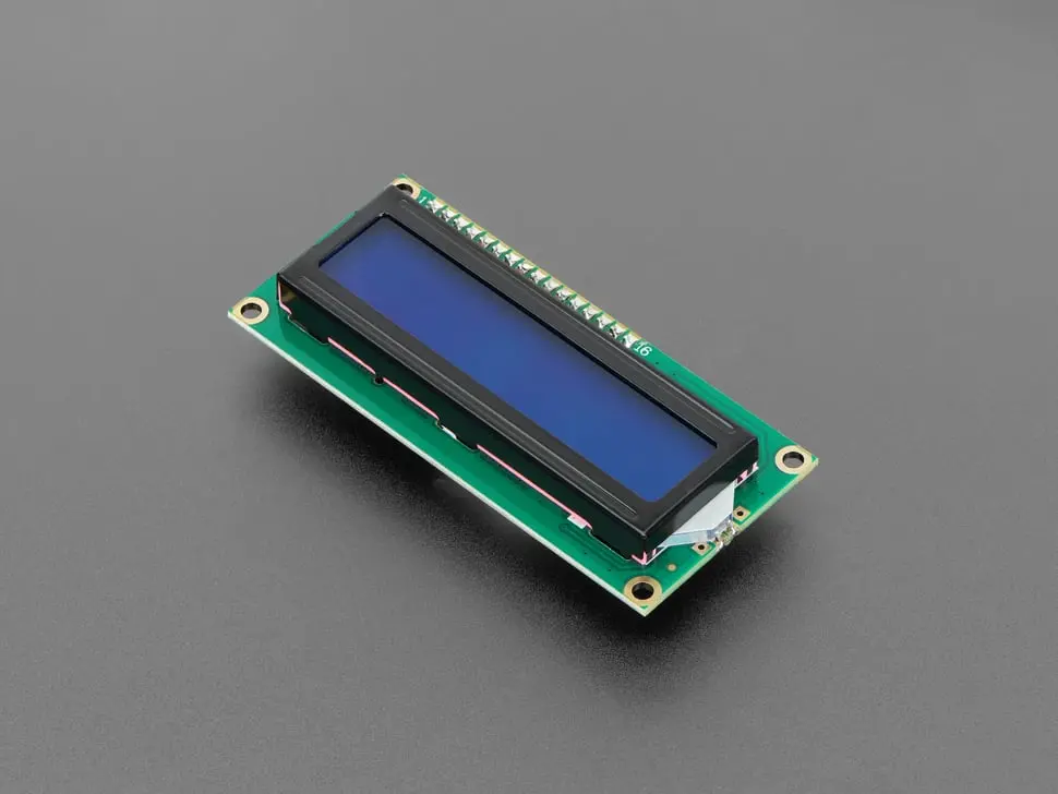 Assembled Standard Lcd 16X2 Display - White On Blue 1