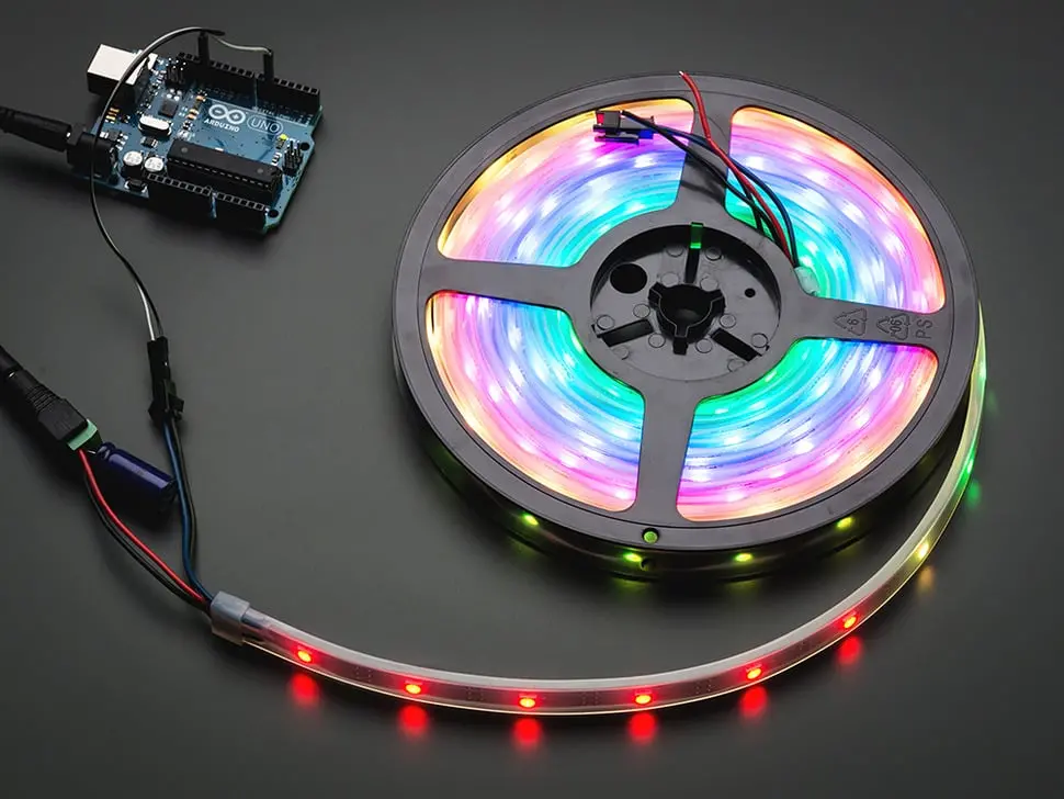 Adafruit Neopixel Digital Rgb Led Strip - Black 30 Led - Black 1