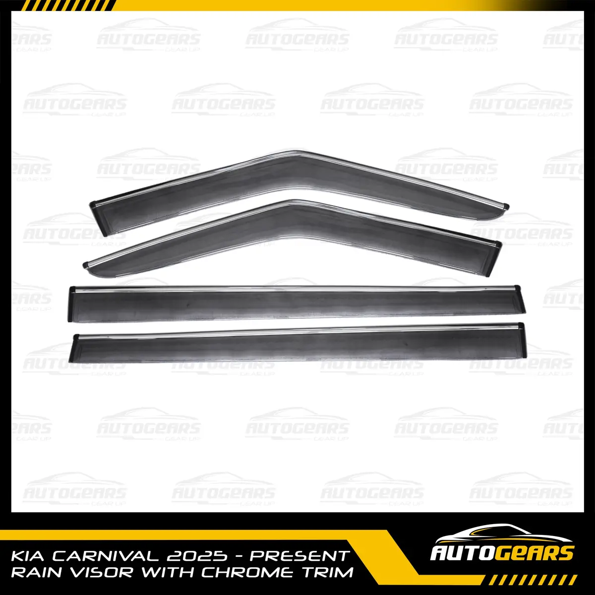 Kia Carnival (2025 - 2026) Rain Visor With Chrome Trim 1