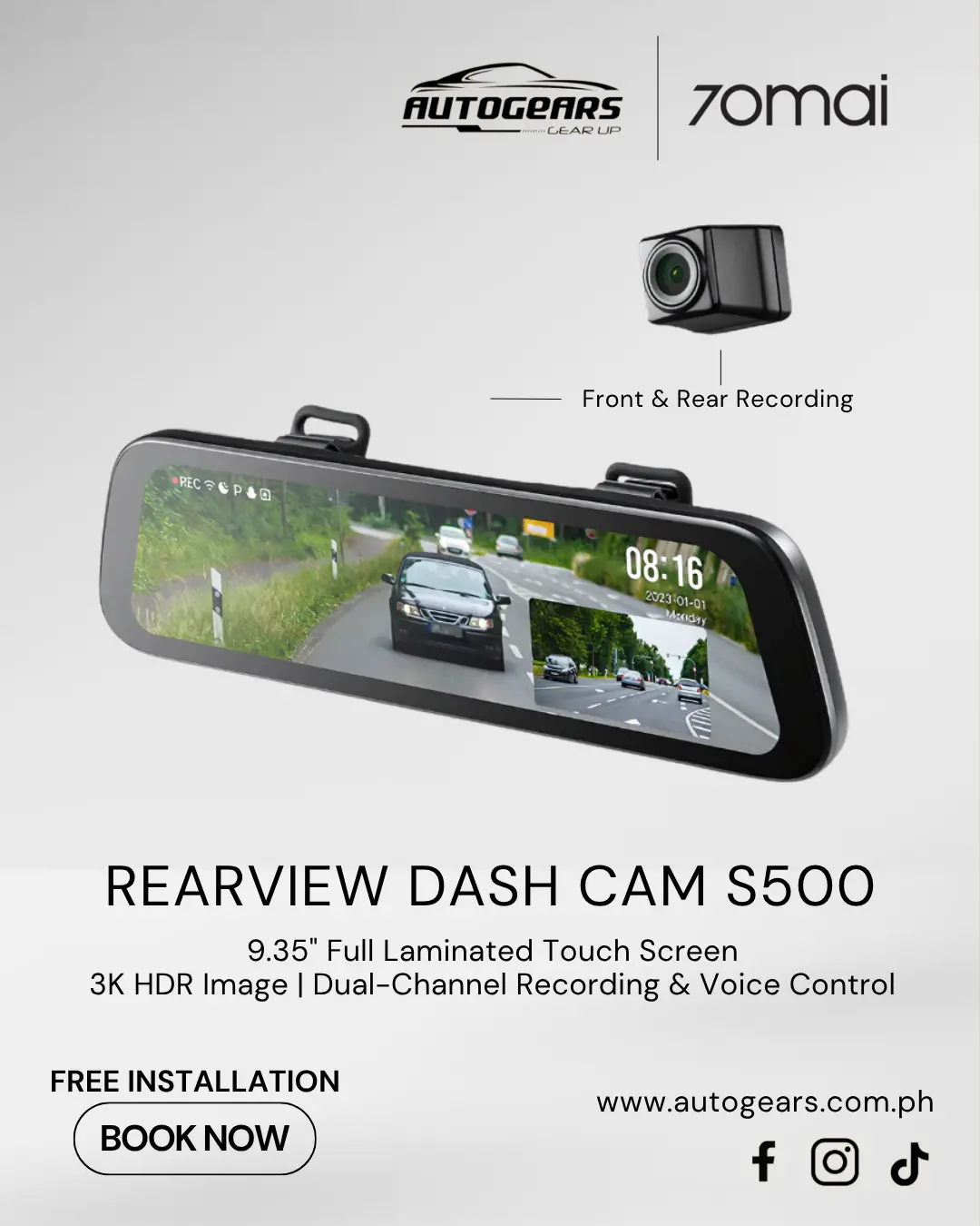 70Mai Rearview S500 Dashcam 1