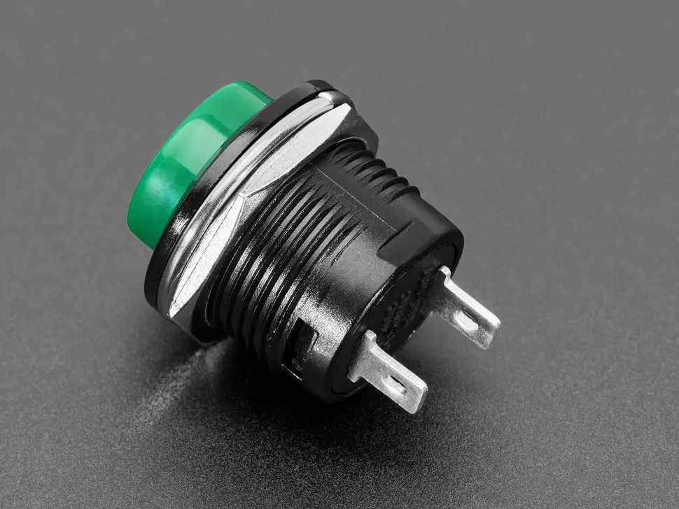 16Mm Panel Mount Momentary Pushbutton - Green 1