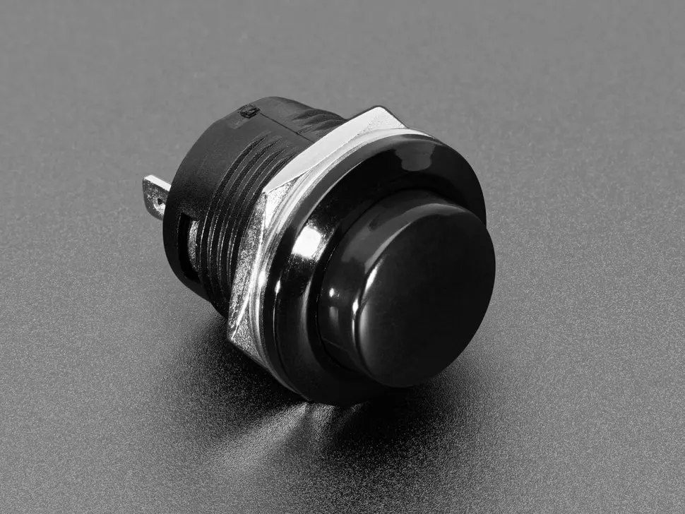 16Mm Panel Mount Momentary Pushbutton - Black 1