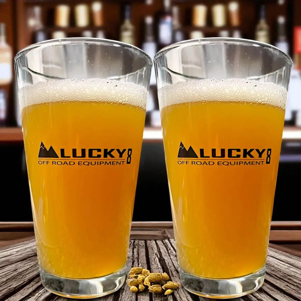 Lucky 8 Pint Glass Set Of 2 1