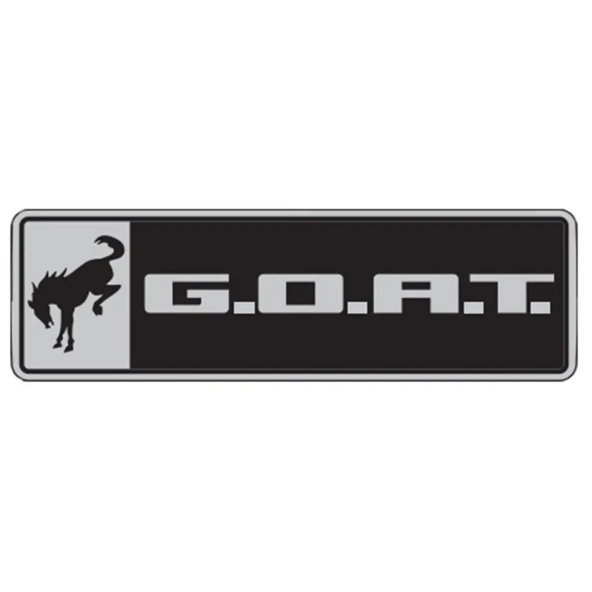 Ford Performance Bronco/Bronco Sport G.O.A.T. Badge - Black/Chrome | M-1447-Goat 1