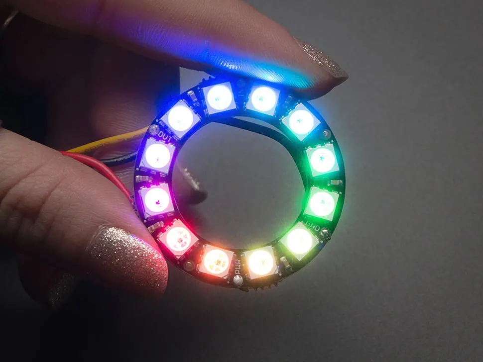 Neopixel Ring - 12 X 5050 Rgb Led With Integrated Drivers 1