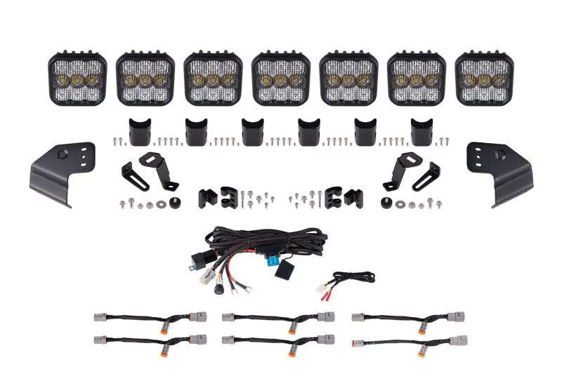 Diode Dynamics Ss5 Crosslink Windshield "White Pro" Combo Lightbar Kit 2021+ Ford Bronco | Dd7264 1