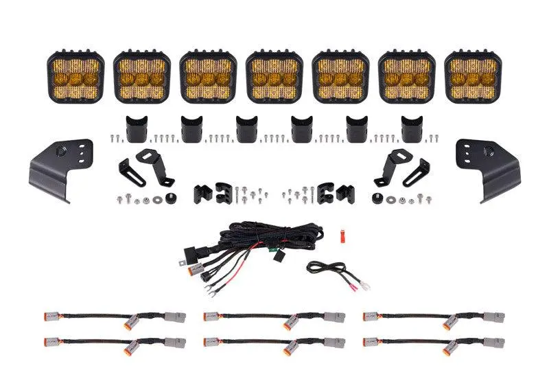 Diode Dynamics Ss5 Sport Crosslink Windshield Yellow Combo Lightbar Kit 2021+ Ford Bronco | Dd7233 1