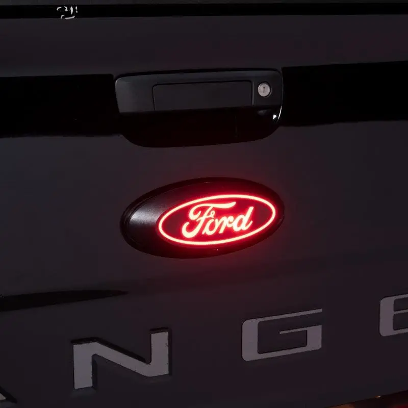 Putco Luminix Led Ford Red Oval Tailgate Led Emblem For 2024+ Ranger Raptor 2019+ Ranger | 92652 1