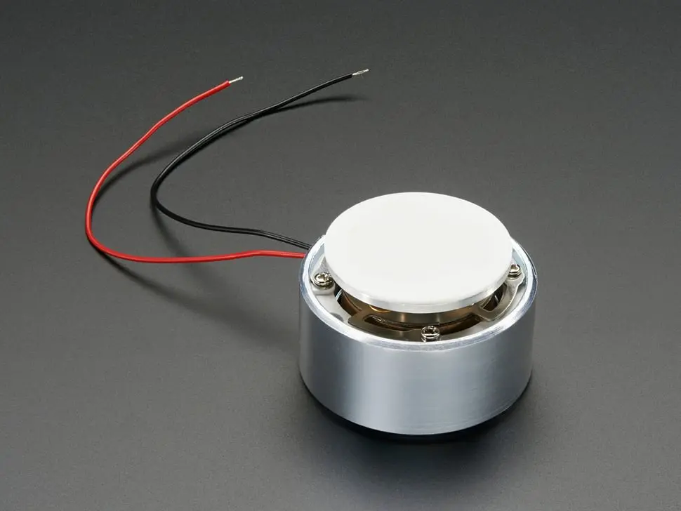 Large Surface Transducer With Wires - 4 Ohm 5 Watt 1