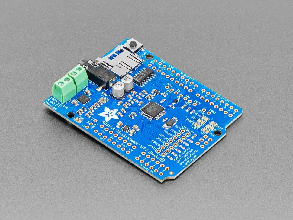 Adafruit "Music Maker" Mp3 Shield For Arduino W/3W Stereo Amp - V1.0 1