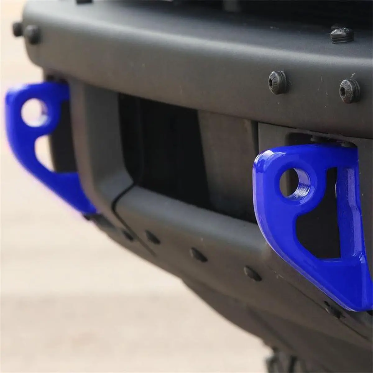 Ford Performance 2021+ Bronco Front Bumper Tow Hooks - Blue (Pair) | M-18954-Bb 1