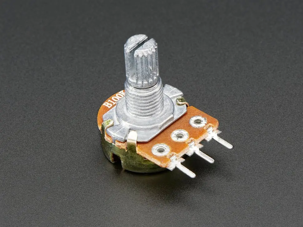 Panel Mount 100K Potentiometer (Breadboard Friendly) - 100Kb 1