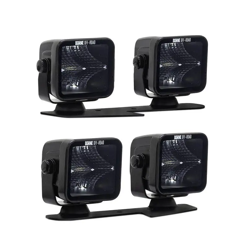 Borne Off-Road Light Pods 4Pc Ditch 3X3 Flood For 21+ Ford Bronco | Bnlt-Br-21-Dt4f 1