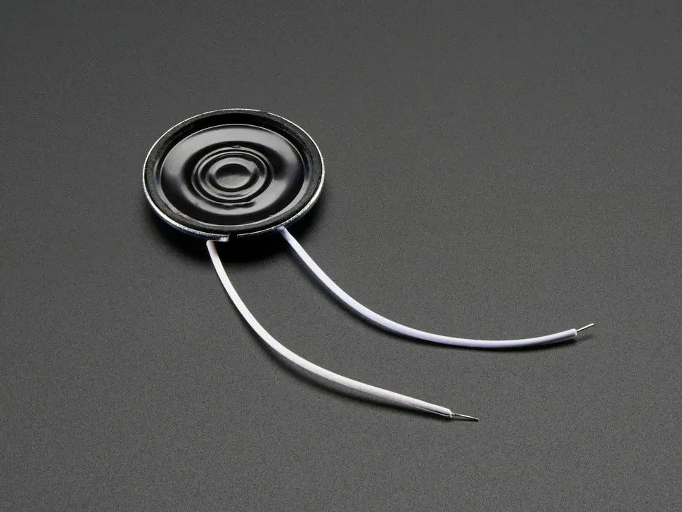 Mini Metal Speaker With Wires - 8 Ohm 0.5W 1