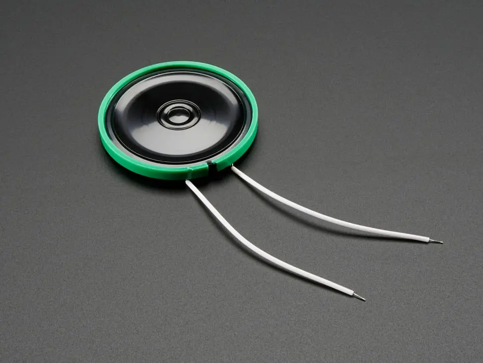 Thin Plastic Speaker With Wires - 8 Ohm 0.25W 1