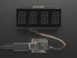 Quad Alphanumeric Display - Blue 0.54 Inch Digits With I2c Backpack - Stemma Qt / Qwiic 1