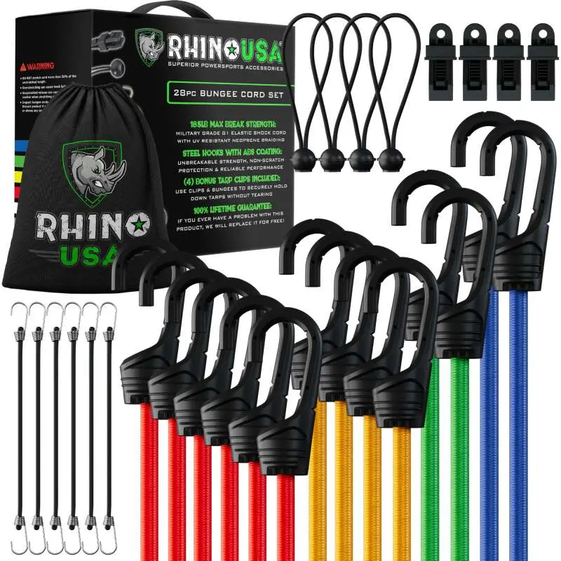 Rhino Usa Assorted Bungie Cord Set (28 Piece) | Rhino-28-Bnge 1