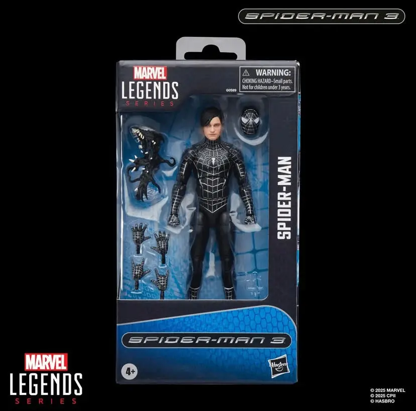 Marvel Legends Spiderman 3 Black Suit Spiderman 6-Inch Figure 1