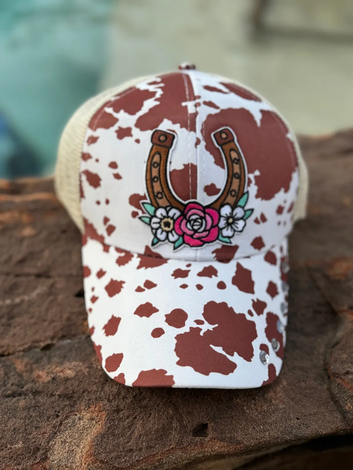 Rhinestone Cowgirl Ponytail Hat 1