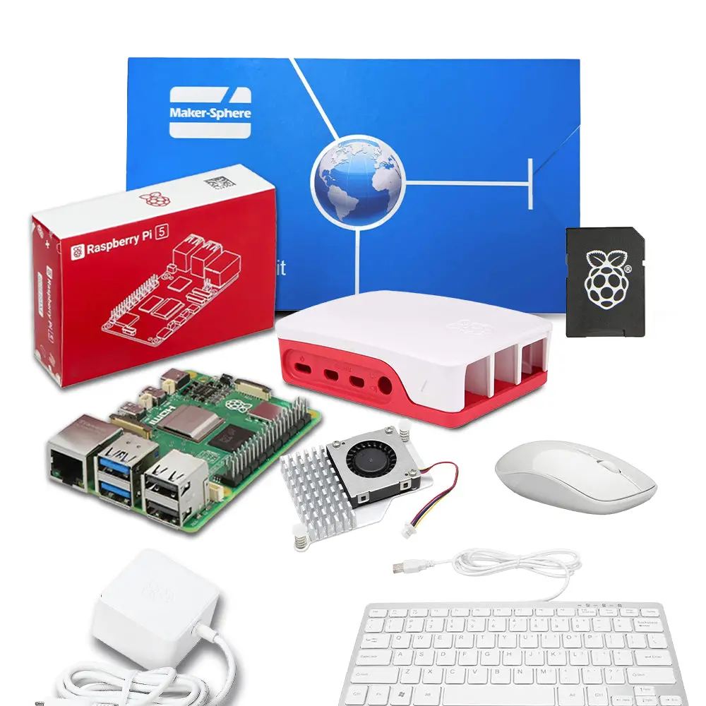 Raspberry Pi 5 (8Gb) Desktop Starter Kit + Wireless Keyboard & Mouse 1