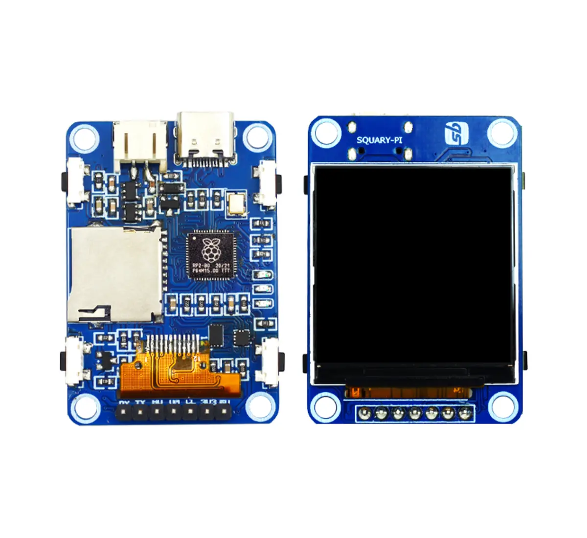 Squary - Compact 1.54" Lcd Board Based On Rp2040/Esp-12E 1