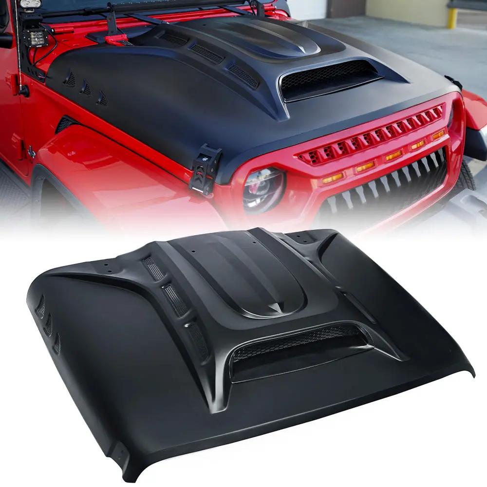 Jeep Hood With Functional Air Vents | Piranha Series For Jeep Jl, Jt 1