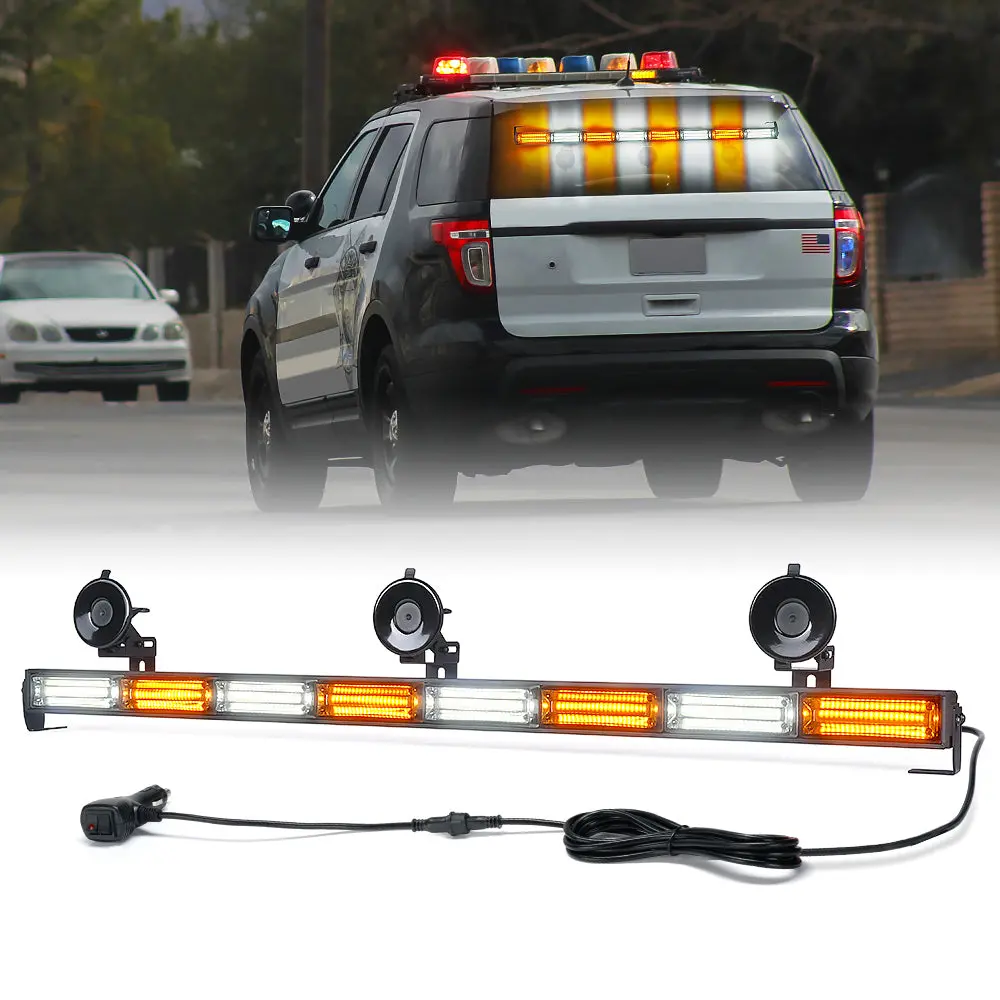 35" Traffic Advisor Strobe Light Bar | Controller Cob Led 8 Series 1