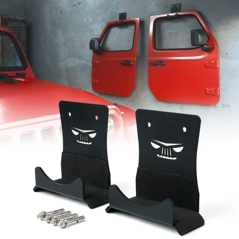Jeep Wrangler Wall Mount Door Storage Hanger Brackets 1