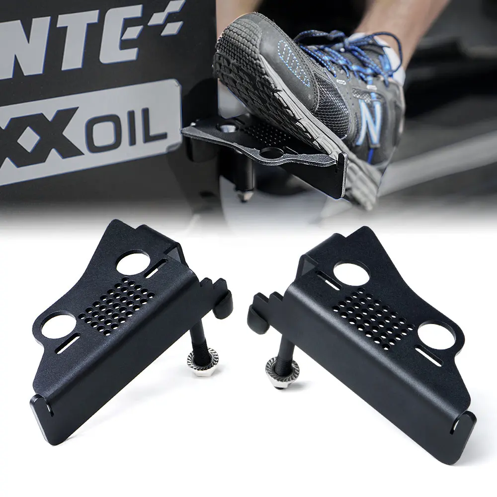 Xprite Front Foot Pegs With Jeep Grille For 2007-2018 Jeep Wrangler Jk 1