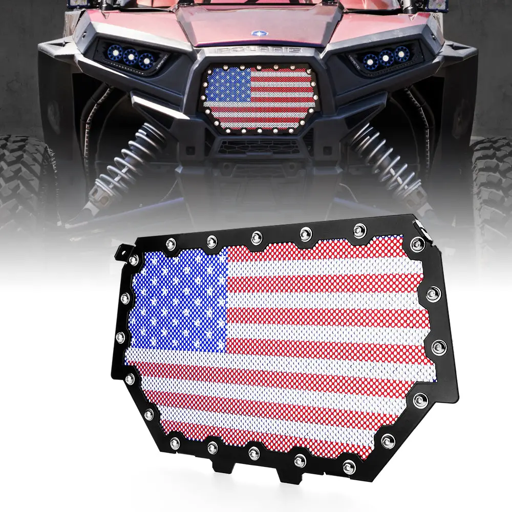 Polaris Rzr Black Steel Mesh Grille For 2014-2018 Polaris Rzr S 900 & Xp 1000 1