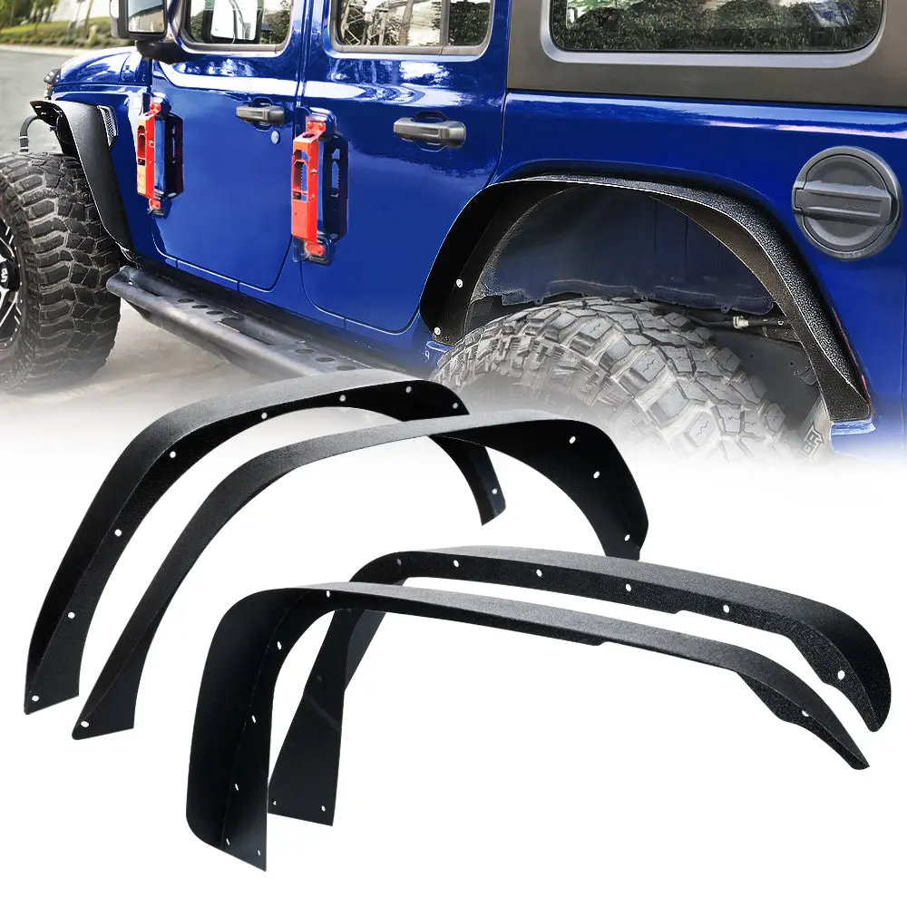 Xprite Grind Series Steel Fender Flare Kit For 2018+ Jeep Wrangler Jl 1