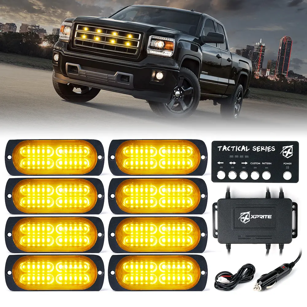 Grille And Surface Mount Light - Set Of 8 | Tactical 24 Series 1