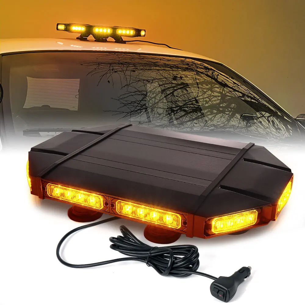 18" Emergency Strobe Light Bar | Mini Black Hawk Series 1