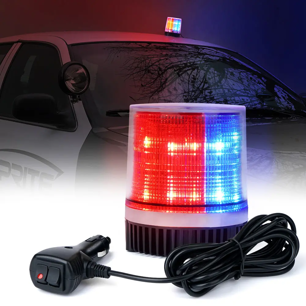 12 Led 6W Led Magnetic Mount Strobe And Rotating Beacon Light 2