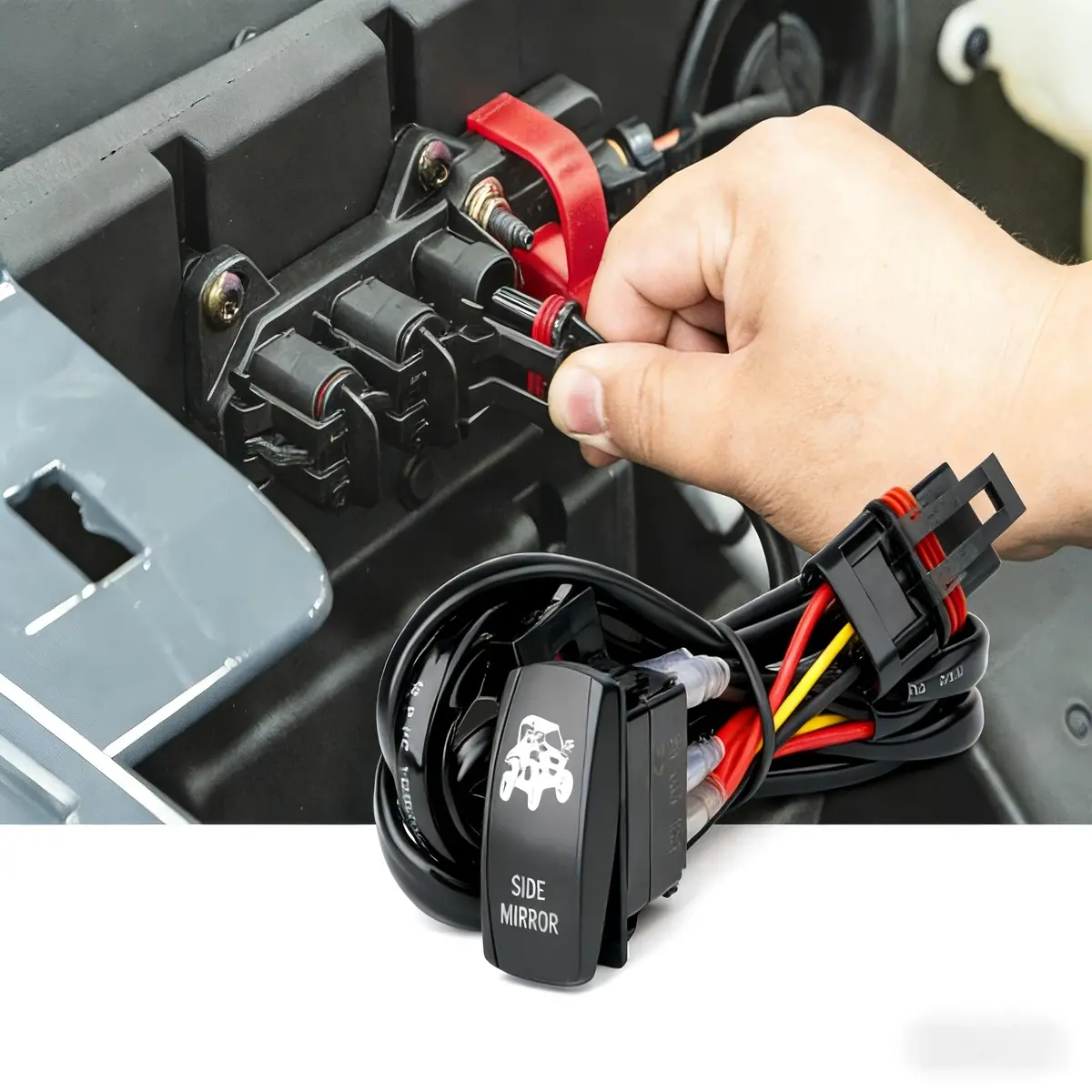 Replacement Utv Side Mirror Switch With Harness | Sxl-Sm-G26 Series 1