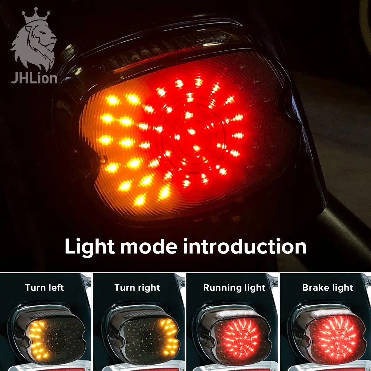 Led Taillight Tail Light For Harley Softail Electra Dyna Brake Turn Signal Light 2