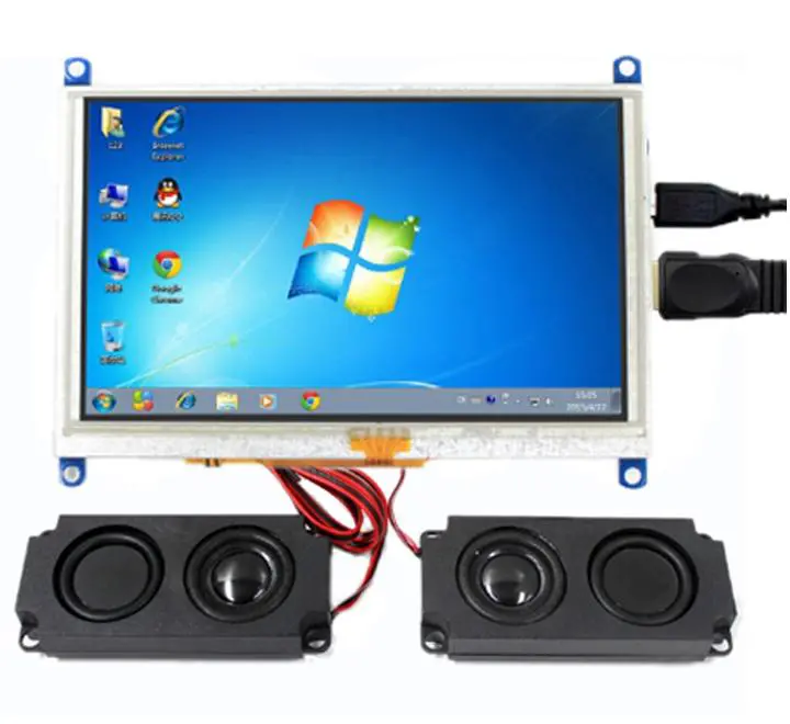 5Inch Hdmi Lcd (G), 800X480, Supports Various Systems, Resistive Touch With Speakers 1