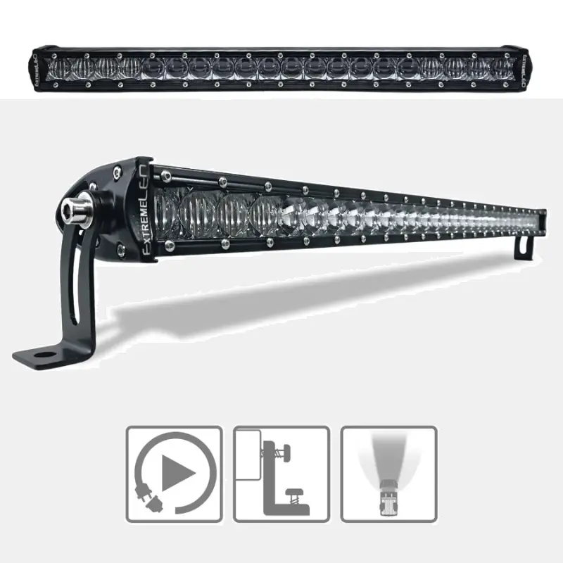 20" Extreme Single Row 100W Combo Beam Led Light Bar 1